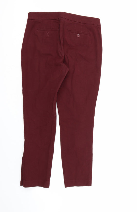 Talbots Womens Purple Rayon Trousers Size 6 L25 in