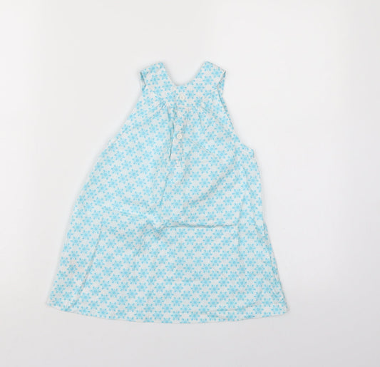 lulipu Girls Blue Floral A-Line Size 5-6 Years
