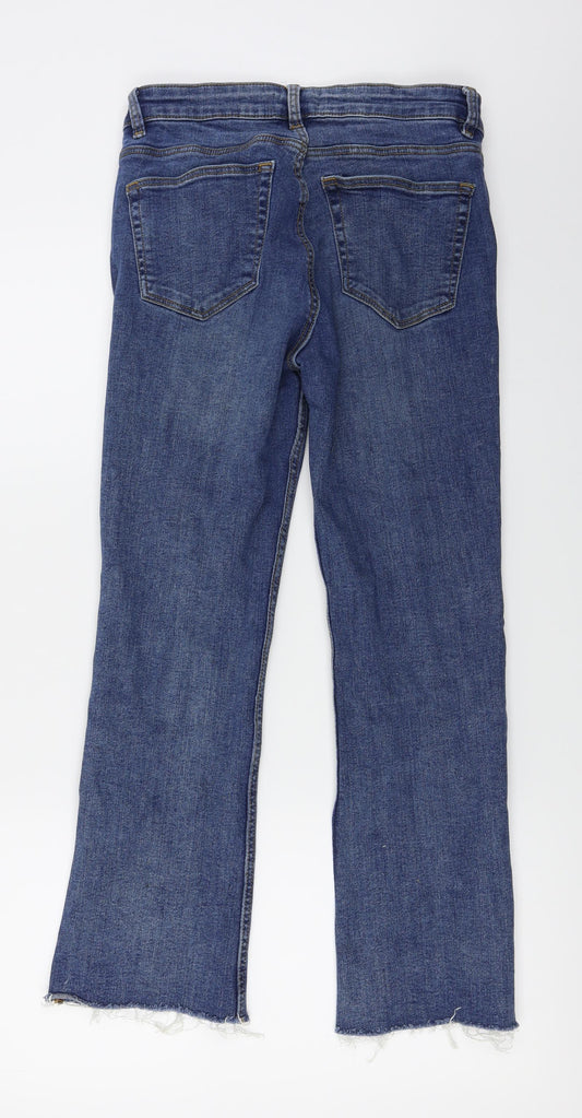 Zara Womens Blue Straight Jeans Size 28 in L24 in