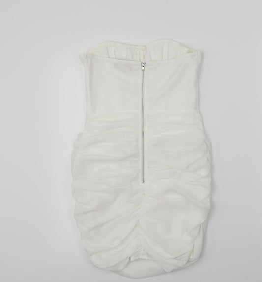 PRETTYLITTLETHING Womens White Bodycon Size 8