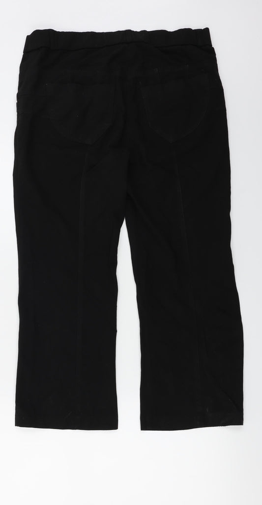 WOW Womens Black Trousers Size 14 L22 in