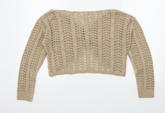 In the Style Womens Beige Pullover Jumper Size 8