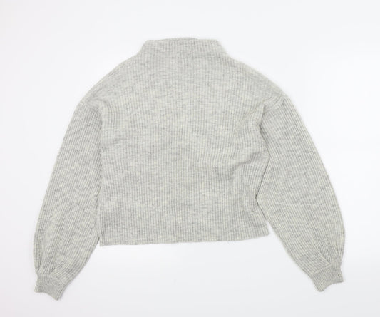 New Look Womens Grey Pullover Jumper Size S