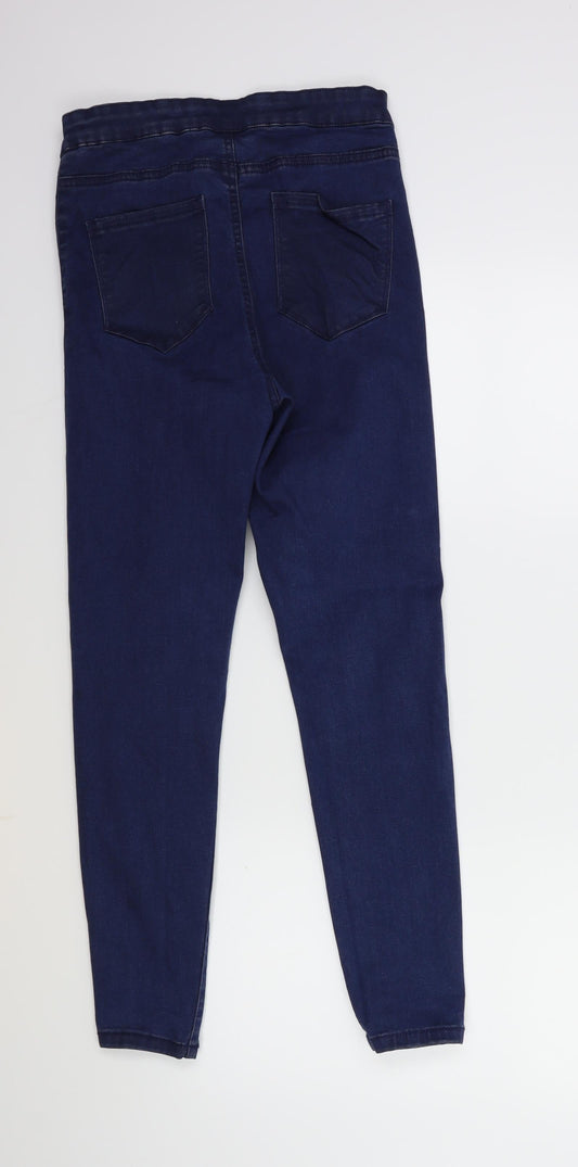 Denim & Co. Womens Blue Denim Skinny Jeans Size 12 L27 in