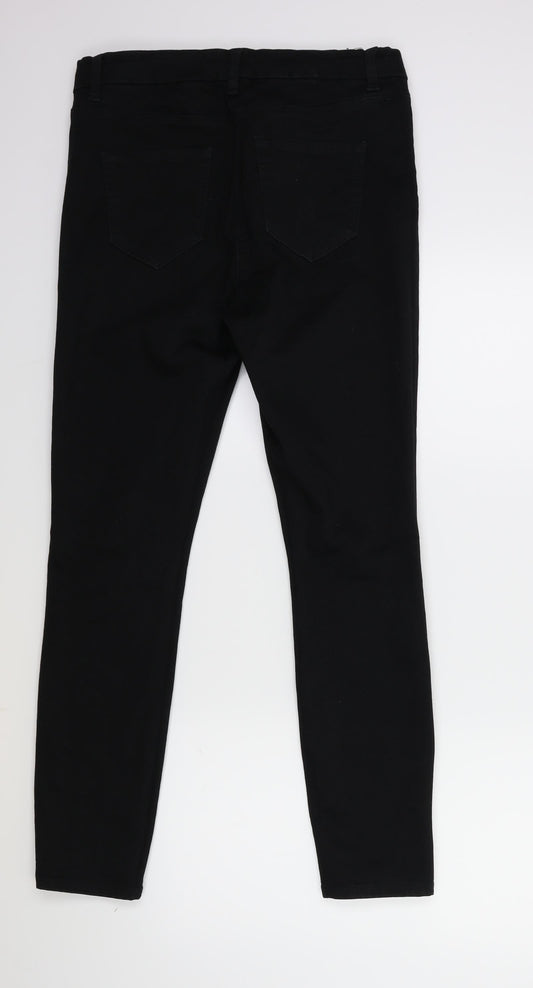 ext Womens Black Denim Skinny Jeans Size 14 L28 in