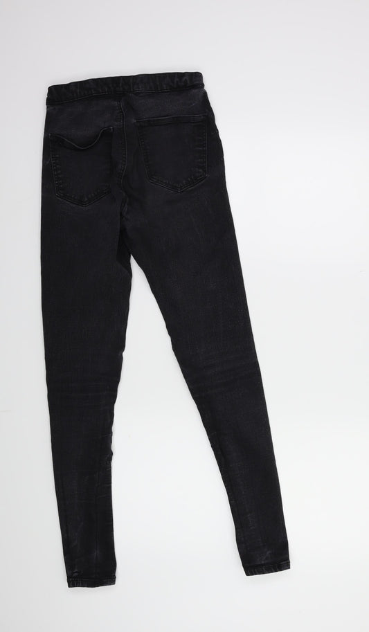 Topshop Womens Black Denim Skinny Jeans Size 28 in L30 in