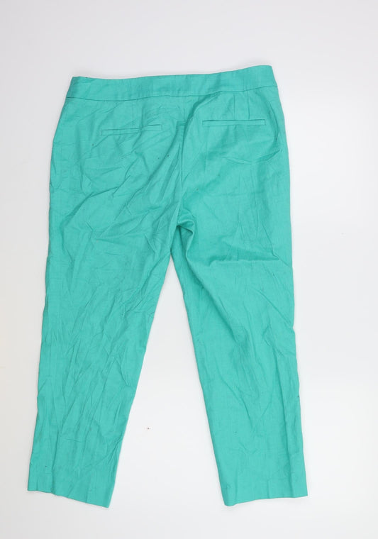 LOFT Womens Green Trousers Size 30 L25 in