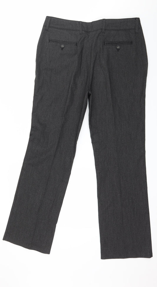 Maine Womens Grey Trousers Size 14 L30 in