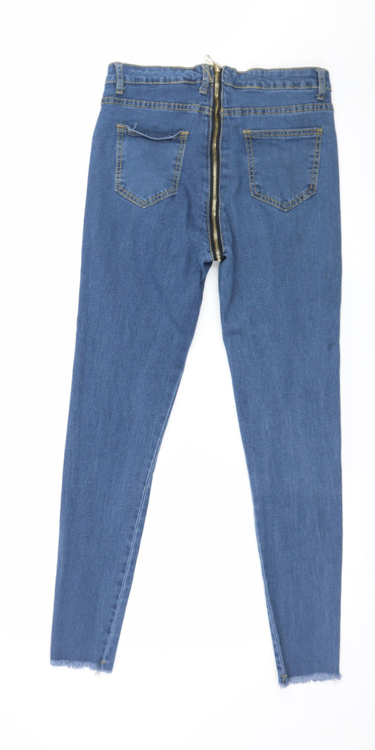 Preworn Womens Blue Denim Skinny Jeans Size S L28 in