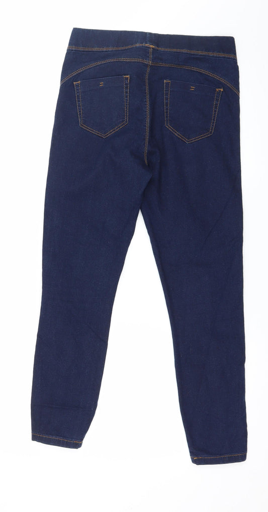 Denim & Co. Womens Blue Denim Jegging Jeans Size 10 L25 in