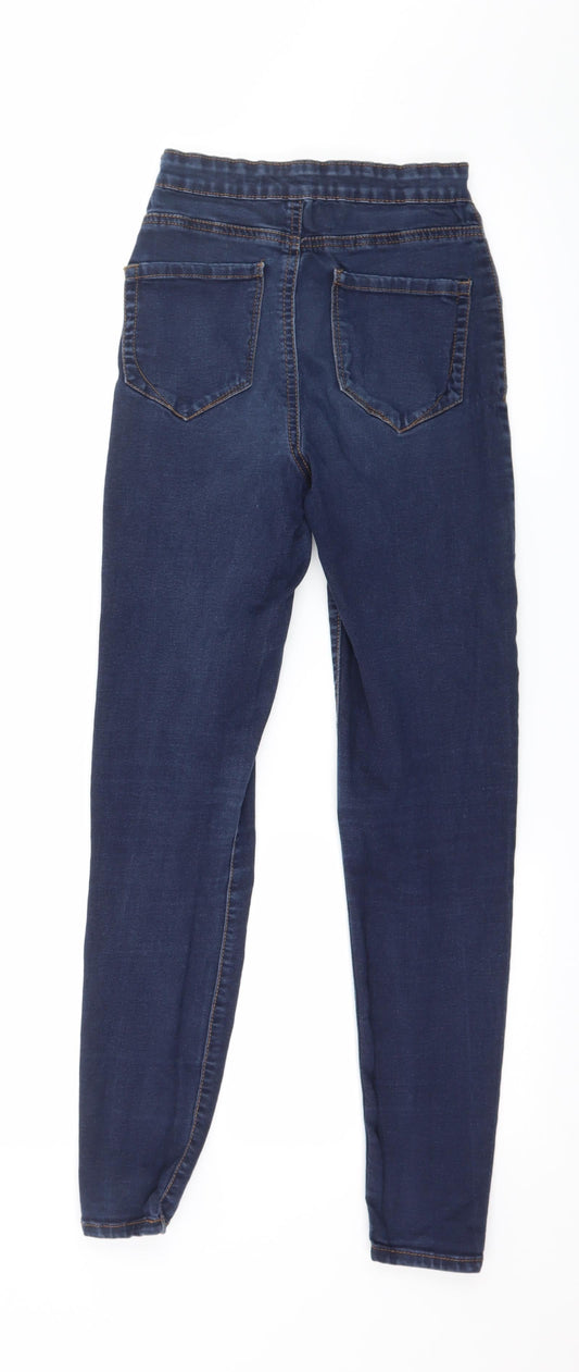 Denim & Co. Womens Blue Denim Skinny Jeans Size 8 L27 in