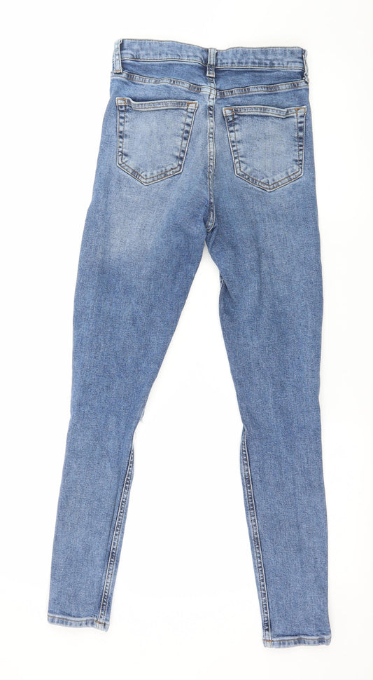 Topshop Womens Black Denim Skinny Jeans Size 26 in L27 in