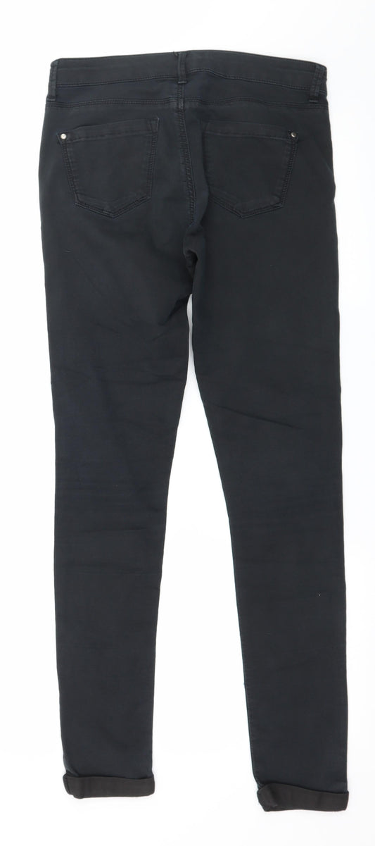 Topshop Womens Black Denim Skinny Jeans Size 28 in L28 in