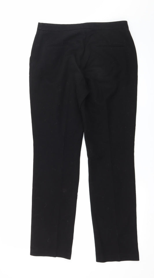 Papaya Womens Black Trousers Size 8 L28 in
