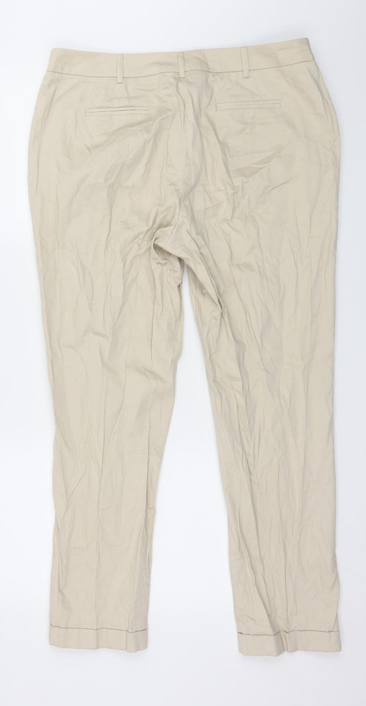 Gina Benotti Womens Beige Trousers Size 14 L28 in