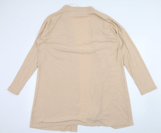 Topshop Womens Pink Jersey Cardigan Jumper Size M - Ribbed