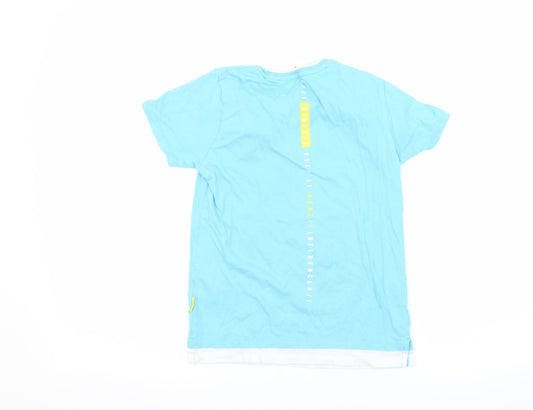 Primark Boys Blue Jersey Basic T-Shirt Size 7-8 Years - Dude
