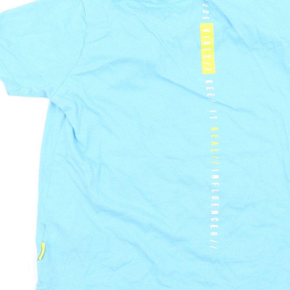 Primark Boys Blue Jersey Basic T-Shirt Size 7-8 Years - Dude