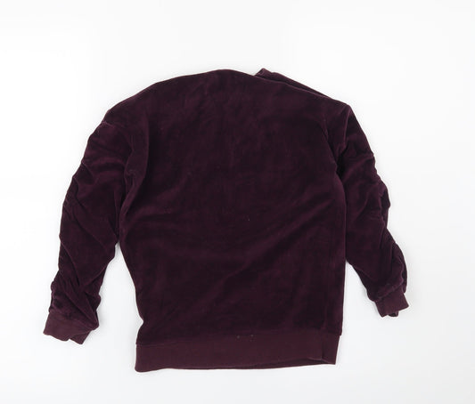 NEXT Girls Purple Pullover Sweatshirt Size 6 Years - Robot