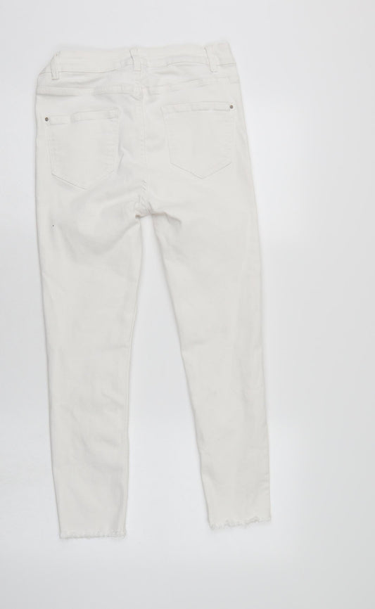 New Look Womens White Denim Skinny Jeans Size 10 L23 in