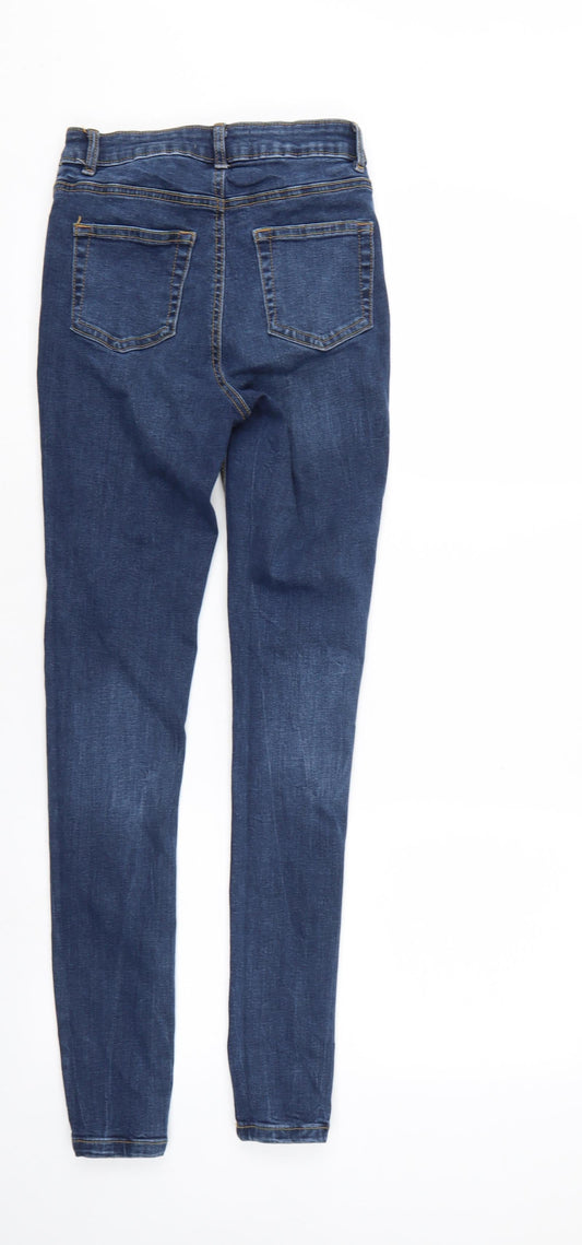 Denim & Co. Womens Blue Denim Skinny Jeans Size 8 L28 in - Elastic Waist