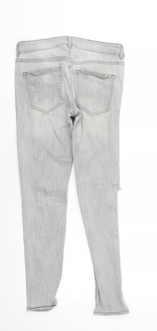 Divided Womens Red Denim Tapered Jeans Size 12 L27 in