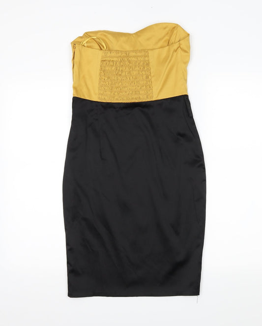Goddess Womens Black Bodycon Size 10