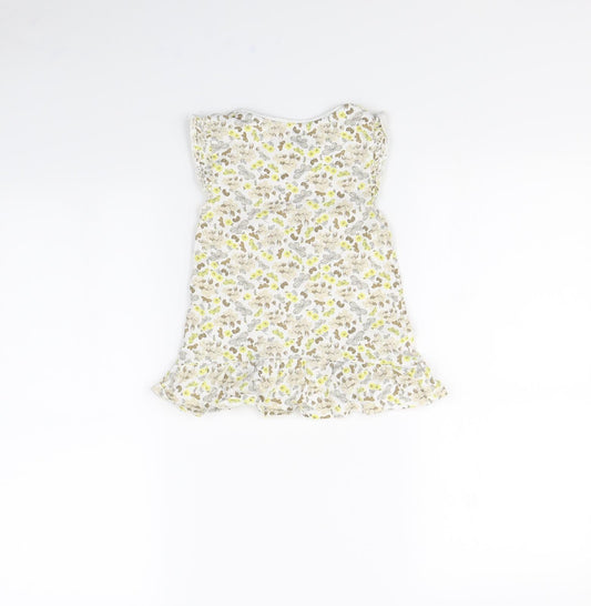 TU Girls White Floral Fit & Flare Size 3 Years