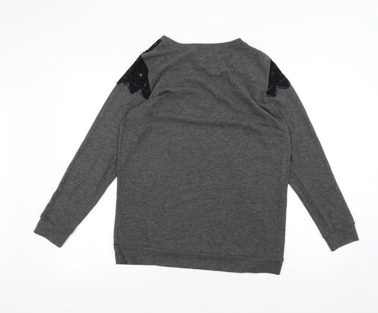 Gypsy Heart Womens Grey Pullover Jumper Size M