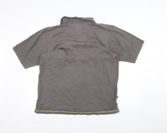 Blue Wahoo Mens Brown Polo Size M