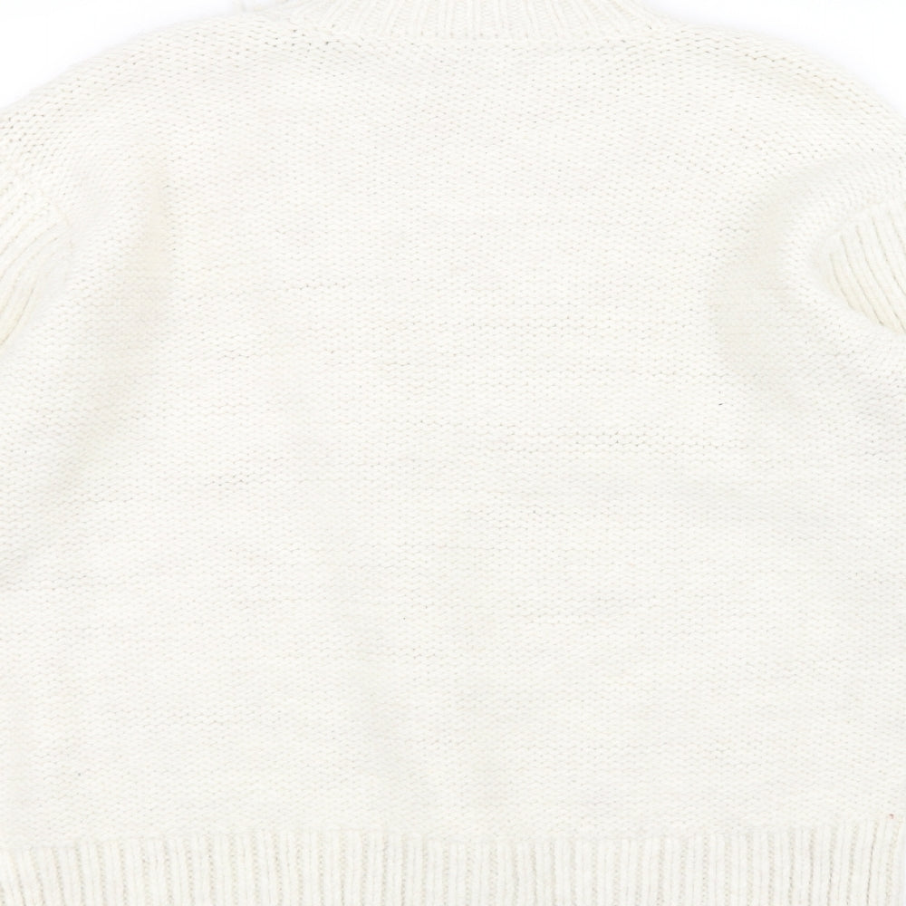 Marks and Spencer Womens White Knit Pullover Jumper Size M