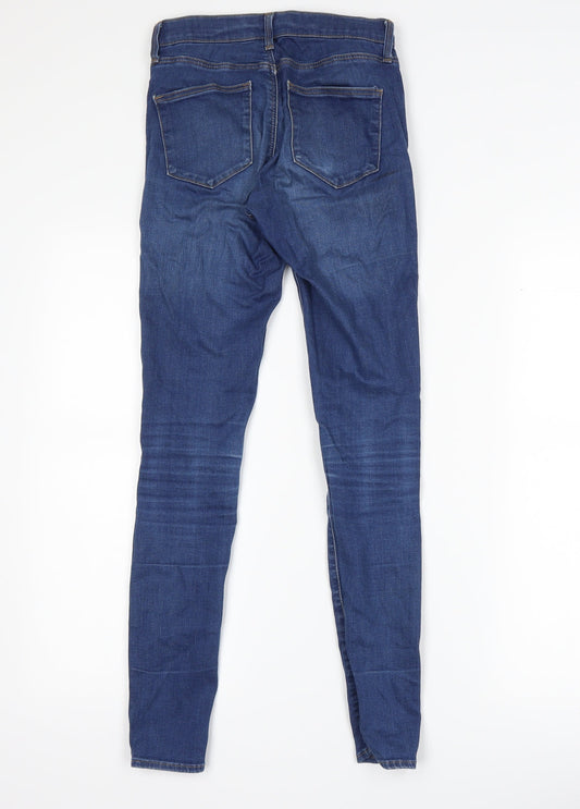 Topshop Womens Blue Denim Skinny Jeans Size 25 in L32 in