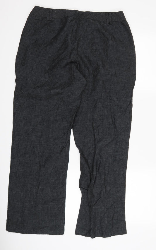 Marks and Spencer Womens Black Trousers Size 14 L26 in