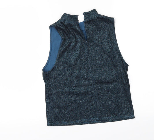 Topshop Womens Blue Basic T-Shirt Size 10