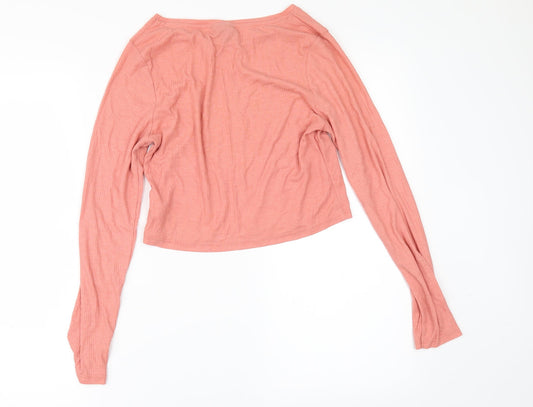 Topshop Womens Orange Basic T-Shirt Size 12
