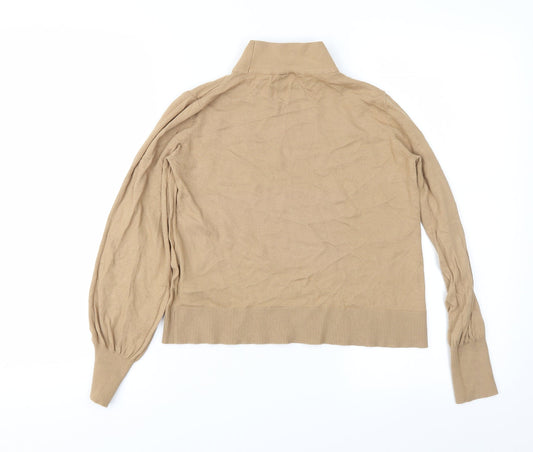 Topshop Womens Brown Knit Pullover Jumper Size 8