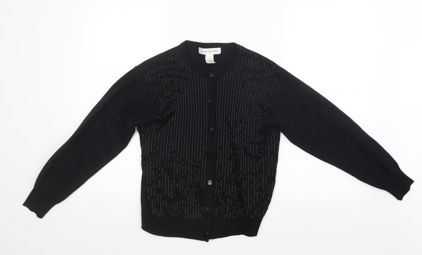 Jones New York Womens Black Knit Cardigan Jumper Size S