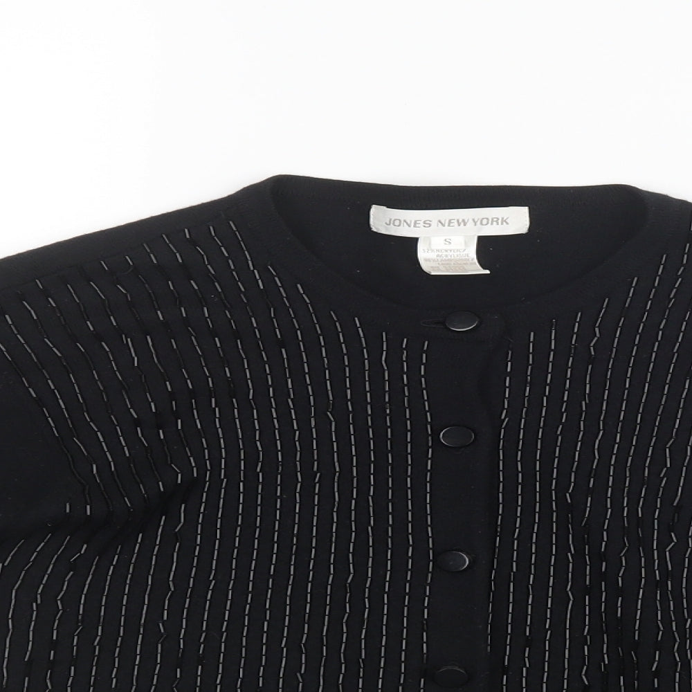 Jones New York Womens Black Knit Cardigan Jumper Size S