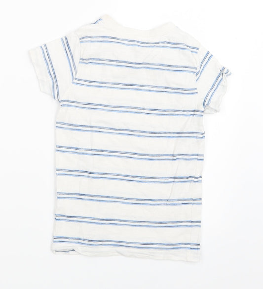 NEXT Boys Blue Striped Basic T-Shirt Size 5 Years