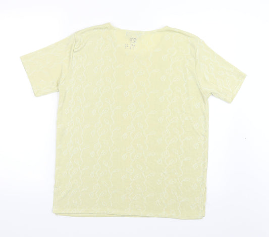 Gazelle Womens Yellow Basic T-Shirt Size 10