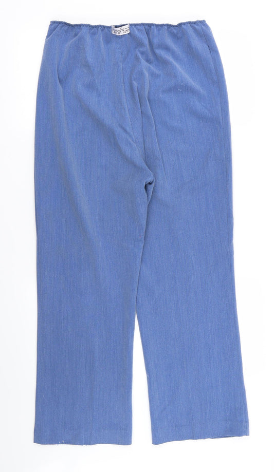 Kate Lilly Womens Blue Trousers Size 14 L25 in - Stretch waistband
