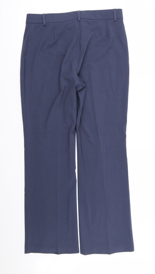M&S Womens Blue Trousers Size 12 L28 in