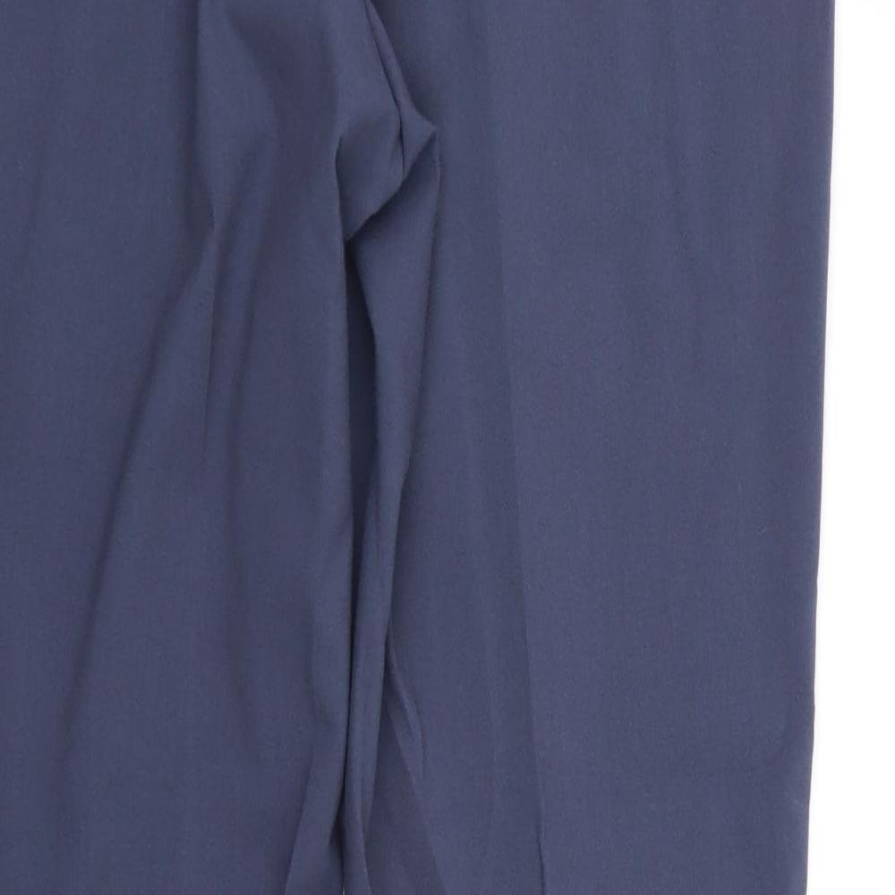 M&S Womens Blue Trousers Size 12 L28 in