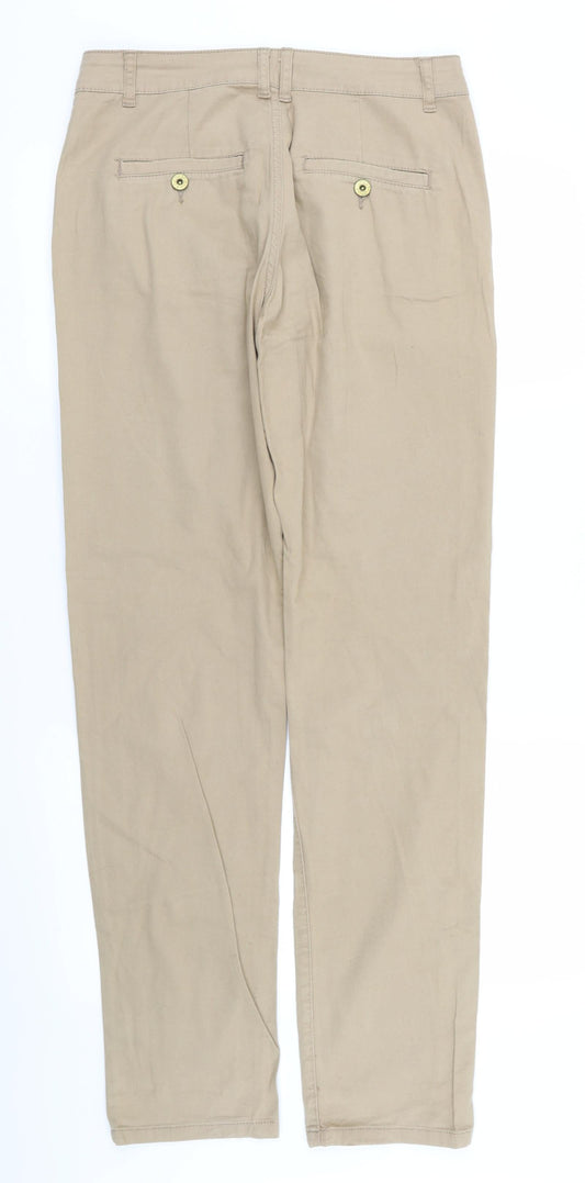 denim and co Womens Beige Chino Trousers Size 12 L31 in