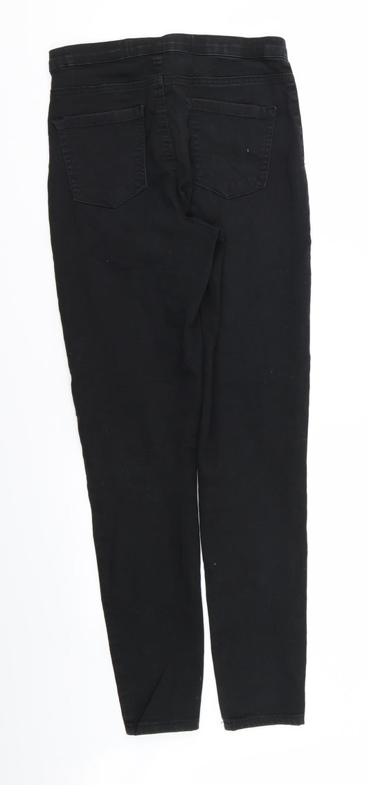 denim snd co Womens Black Skinny Jeans Size 10 L28 in - RIPPED JEANS