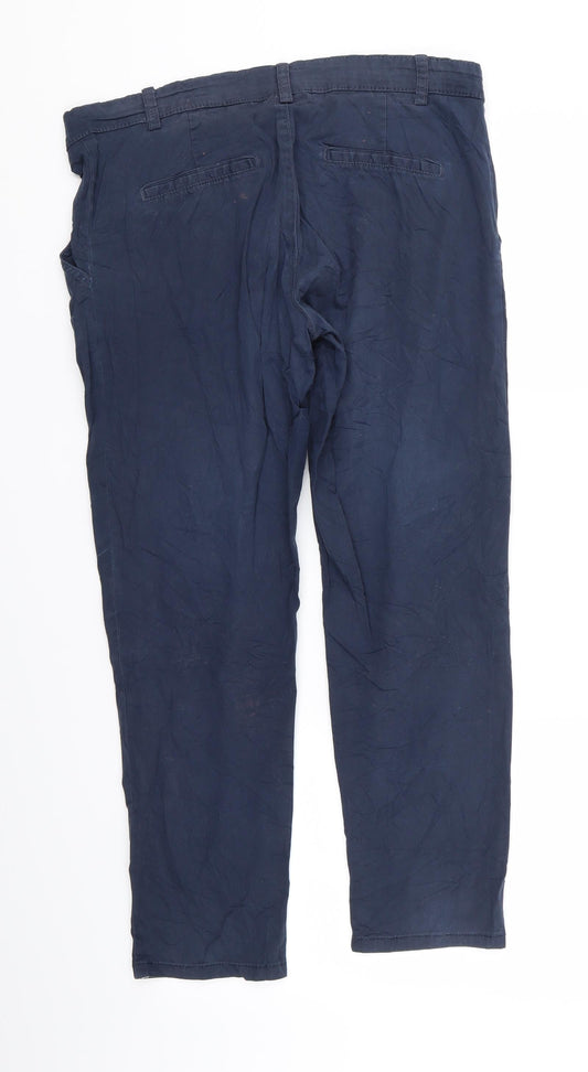cubus as Womens Blue Chino Trousers Size 8 L25 in