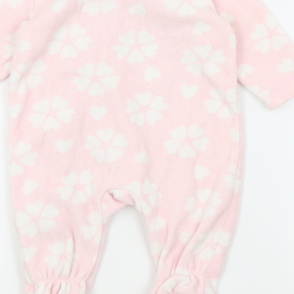 George Pink Floral Babygrow One-Piece Size 0-3 Months