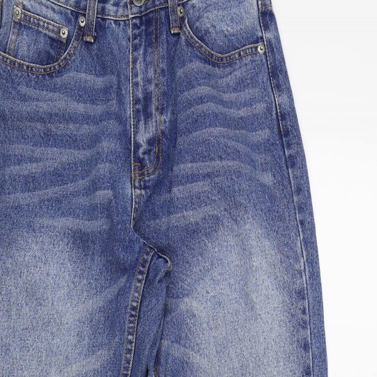 Cheap Monday Womens Blue Houndstooth Straight Jeans Size 27 L23 in - scull