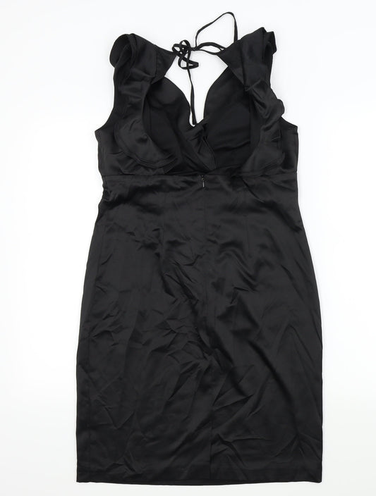 Debenhams Womens Black A-Line Size 12 - Frill Detail