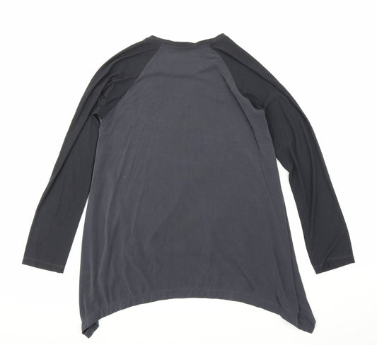 Life with Bird Womens Grey Basic Blouse Size 10